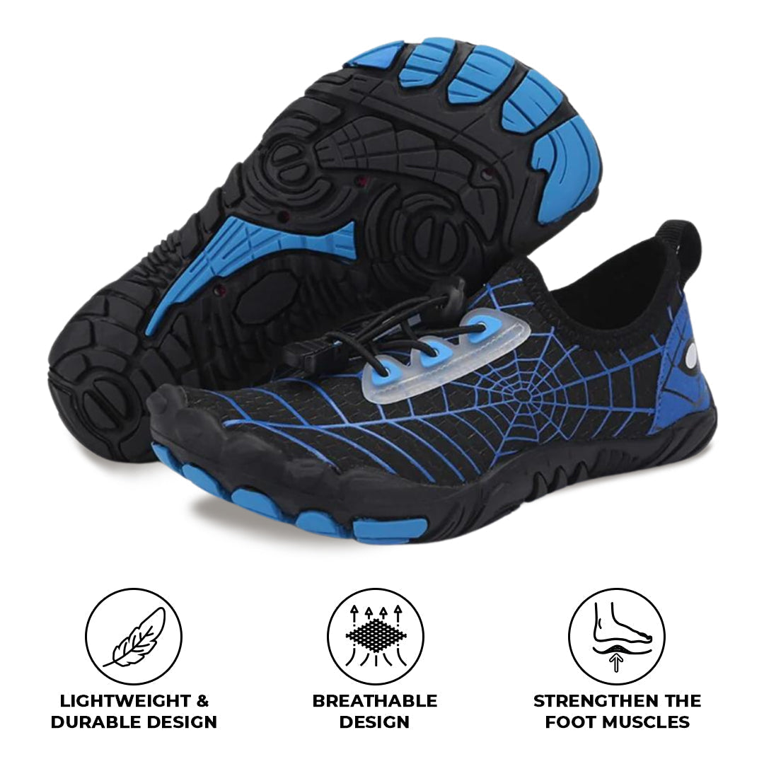 Schnelltrocknende orthopädische Barfußschuhe - Blau