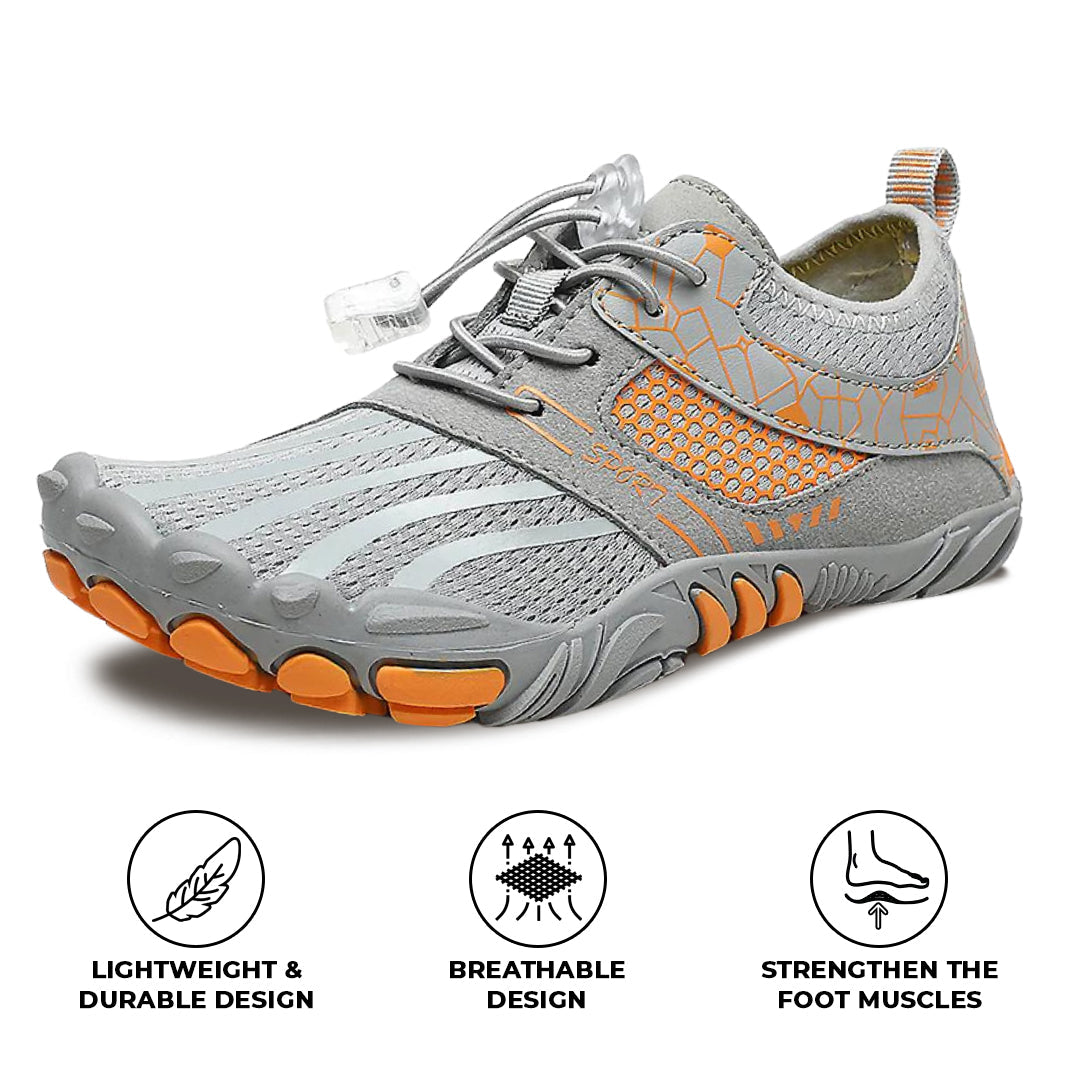 Rutschfeste Barfuß-Wanderschuhe - Grau