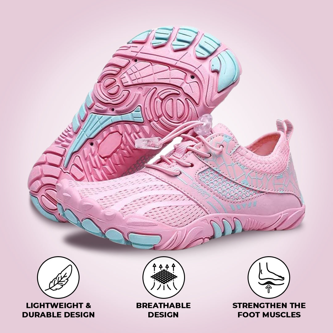 Rutschfeste Barfuß-Wanderschuhe - Rosa