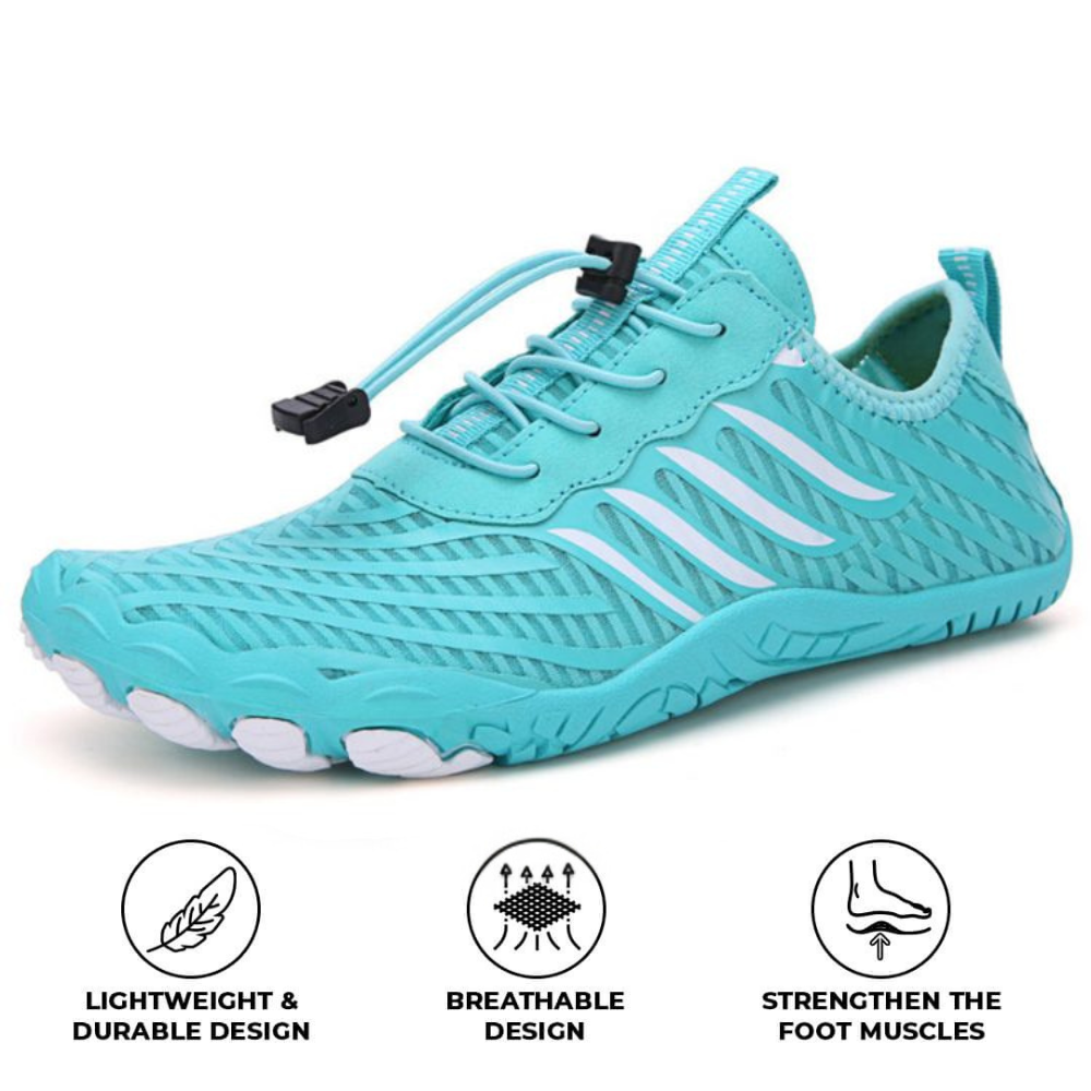 Orthopädische Schuhe All-Terrain Atmungsaktive Barfuß-Wanderschuhe - Küstenblau