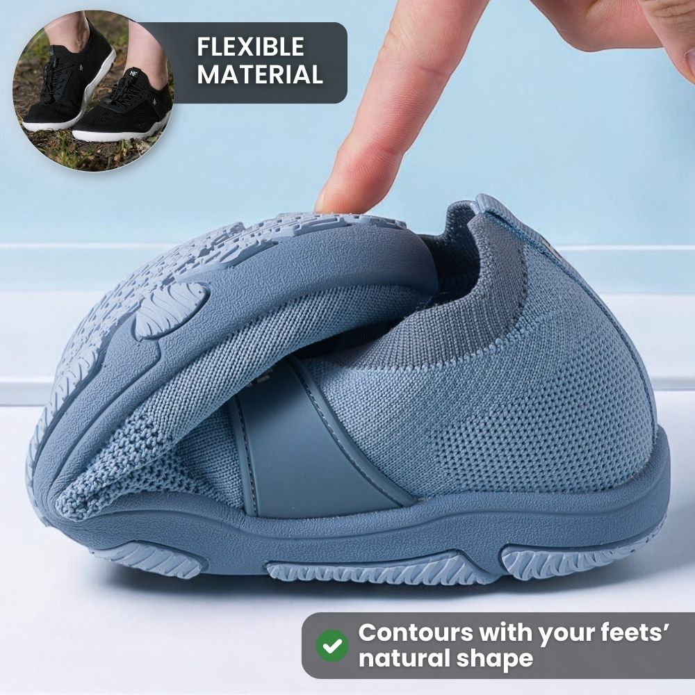 Ergonomische stützende und rutschfeste Barfuß-Wanderschuhe - Blau