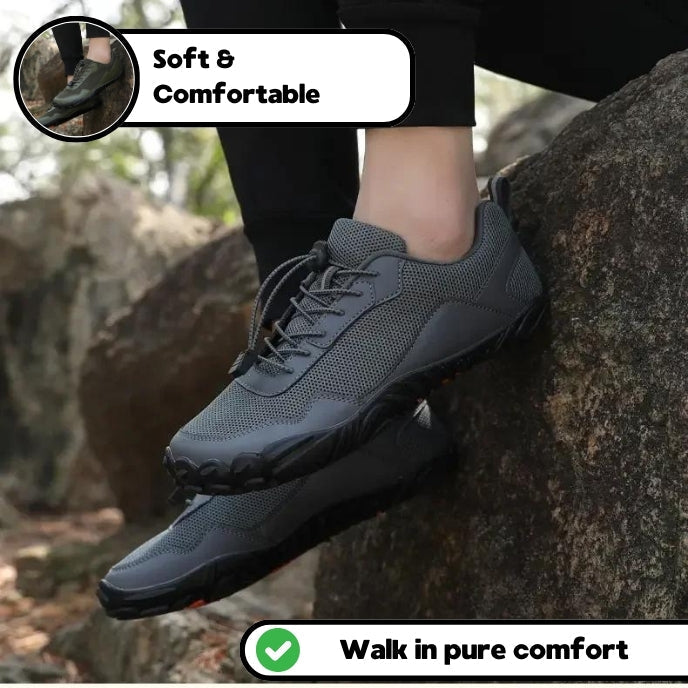 Orthopädische Barfußschuhe mit rutschfester Sohle – Grau