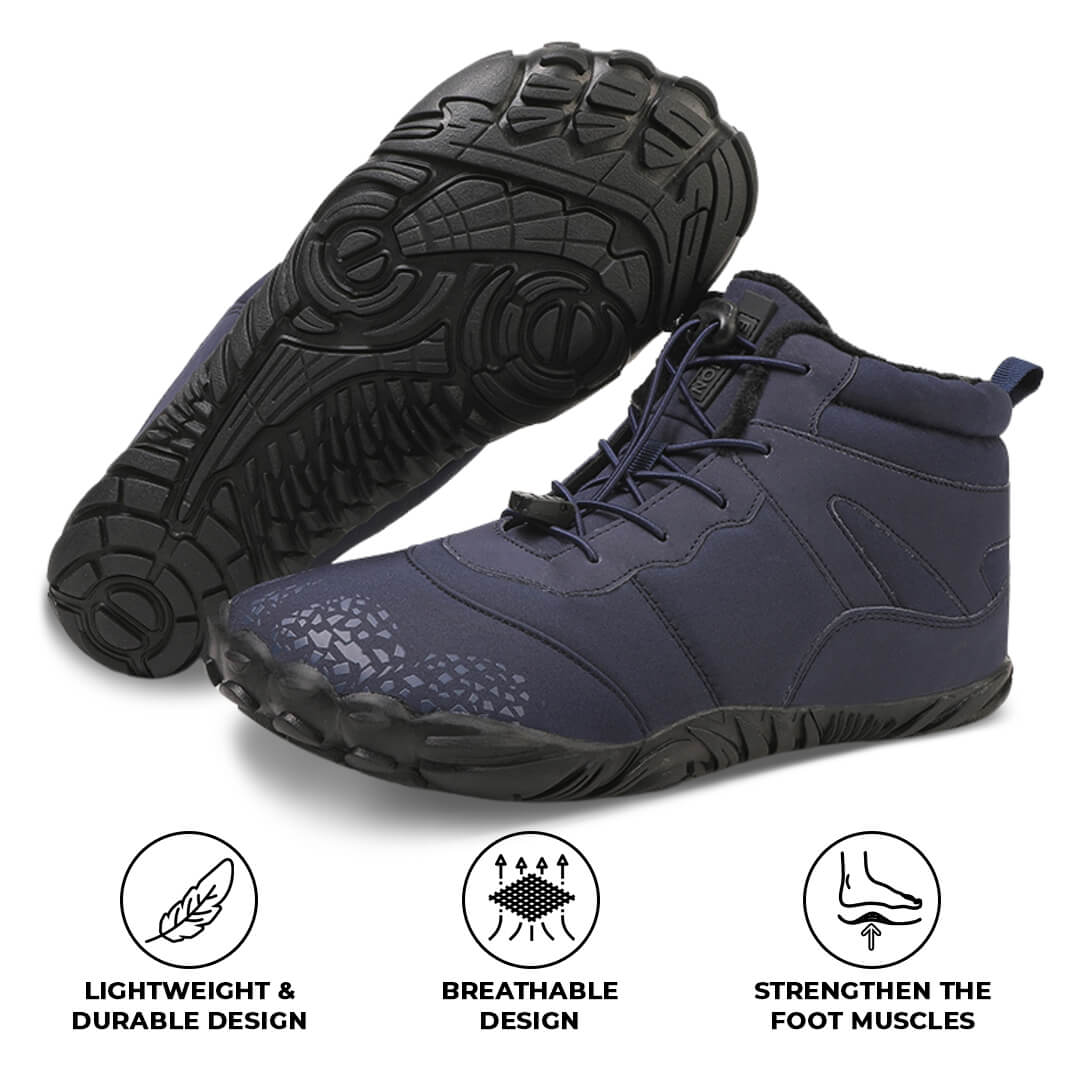 Rutschfeste Universal Winter Barfuß Einlegesohlen Schuhe - Blau