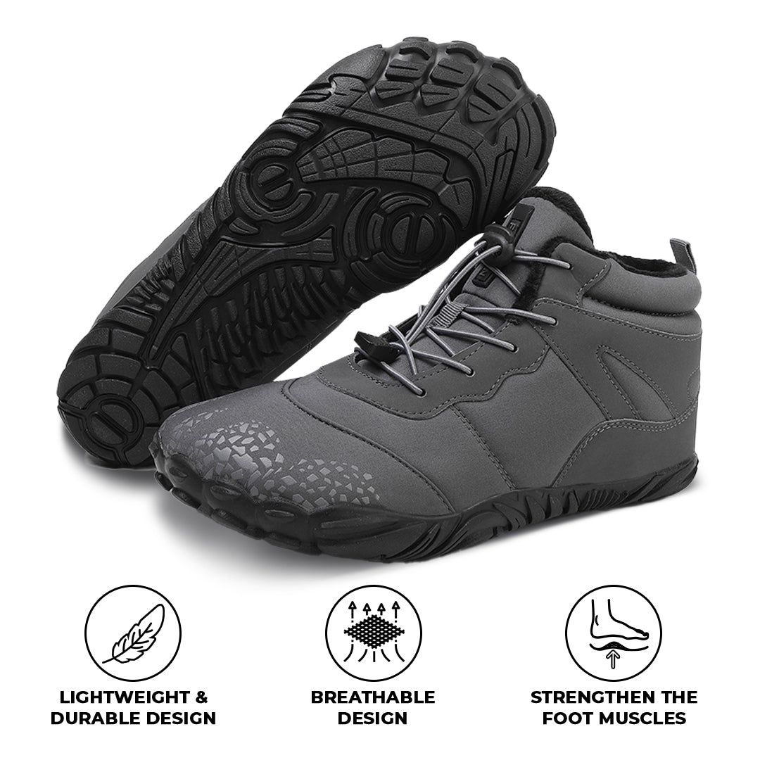 Rutschfeste Universal Winter Barfuß Einlegesohlen Schuhe- Grau
