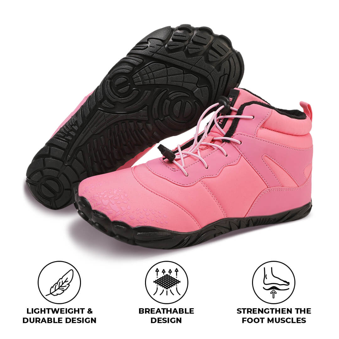 Rutschfeste & universelle Barfuß-Orthopädie-Schuhe für den Winter - Rosa