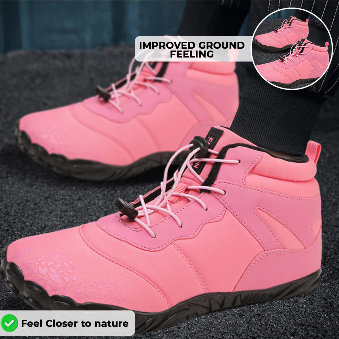 Rutschfeste & universelle Barfuß-Orthopädie-Schuhe für den Winter - Rosa