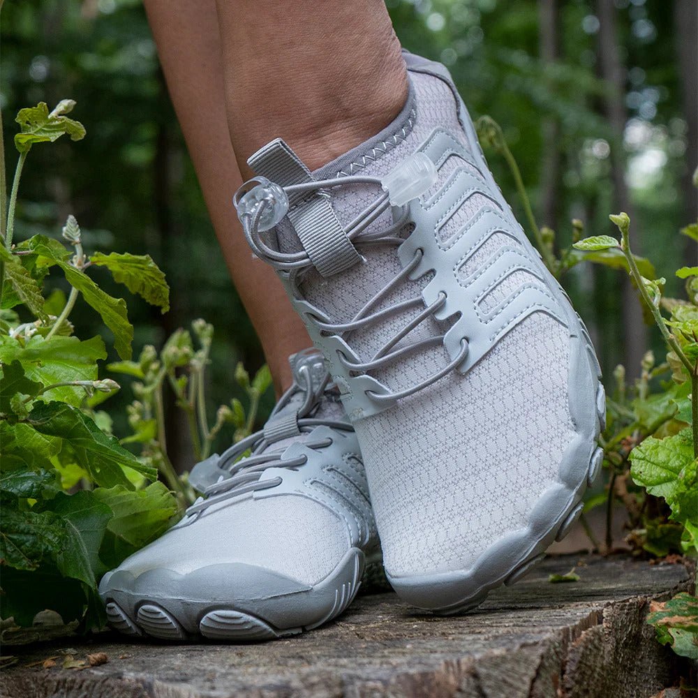 Weiß-graue universelle rutschfeste Barfuß-Orthopädieschuhe