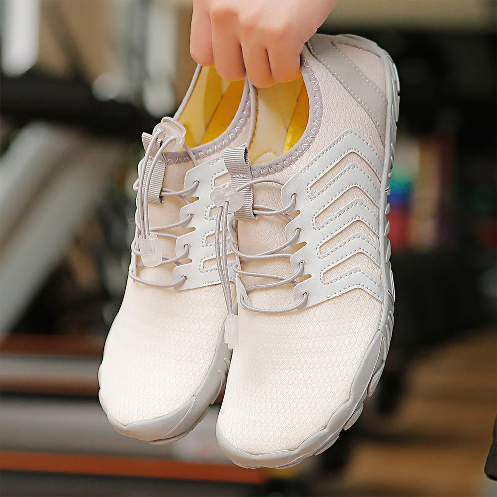 Weiß-graue universelle rutschfeste Barfuß-Orthopädieschuhe