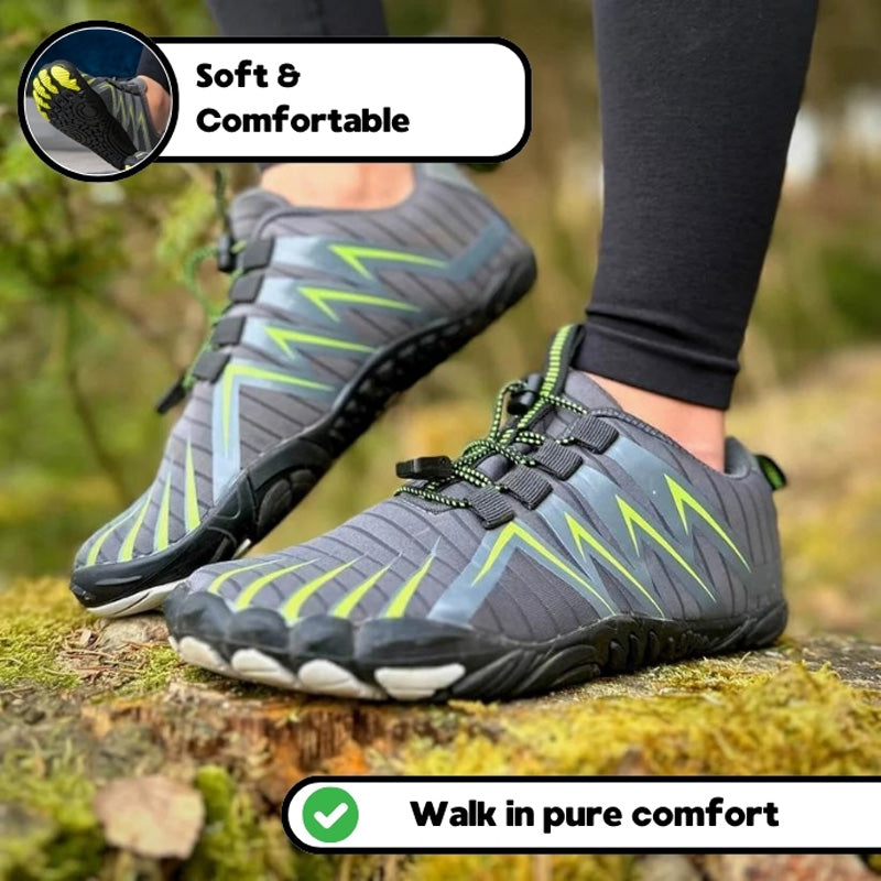 All-Terrain Grip Barfuß-Wanderschuhe - Grau