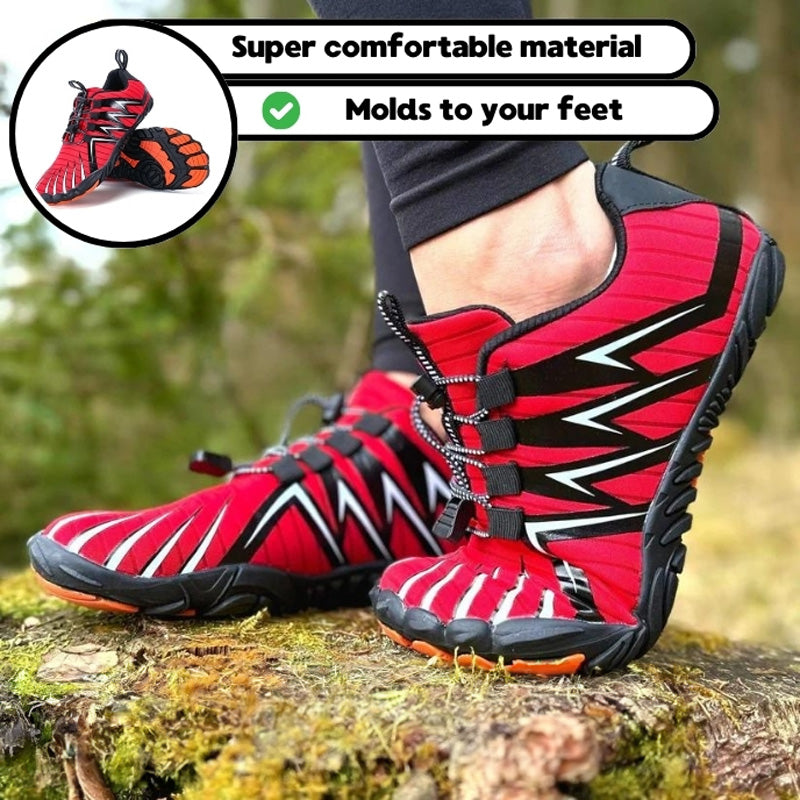 All-Terrain Grip Barfuß-Wanderschuhe - Rot