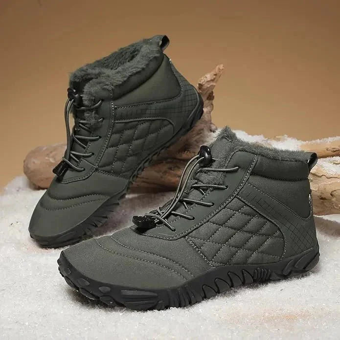Warme pelzgefütterte rutschfeste Schneestiefel für Herren für die Arbeit im Winter im Freien
