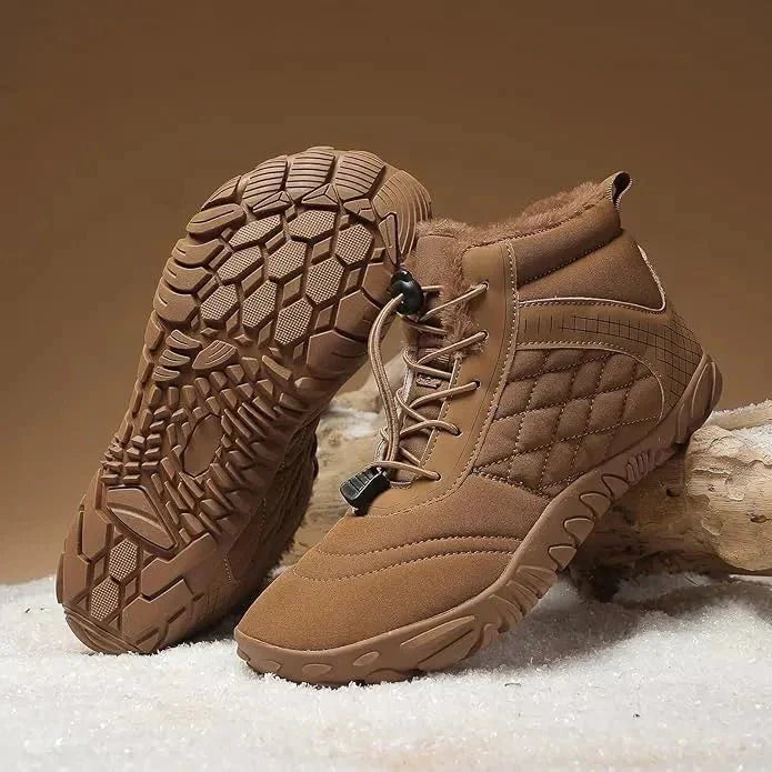 Warme pelzgefütterte rutschfeste Schneestiefel für Herren für die Arbeit im Winter im Freien