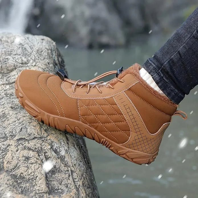 Warme pelzgefütterte rutschfeste Schneestiefel für Herren für die Arbeit im Winter im Freien