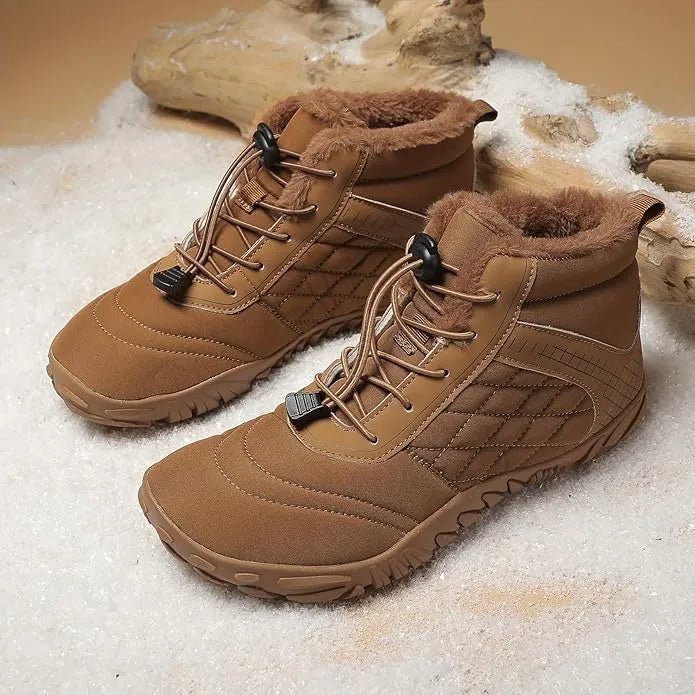 Warme pelzgefütterte rutschfeste Schneestiefel für Herren für die Arbeit im Winter im Freien