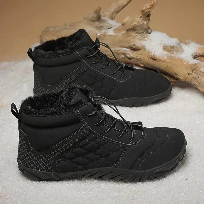 Warme pelzgefütterte rutschfeste Schneestiefel für Herren für die Arbeit im Winter im Freien