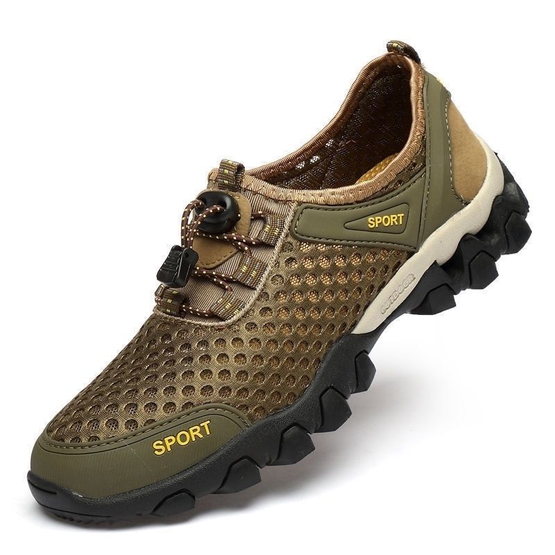 Orthopädische Wanderschuhe mit breiter Zehenpartie rutschfest für Barfußgebrauch Braun